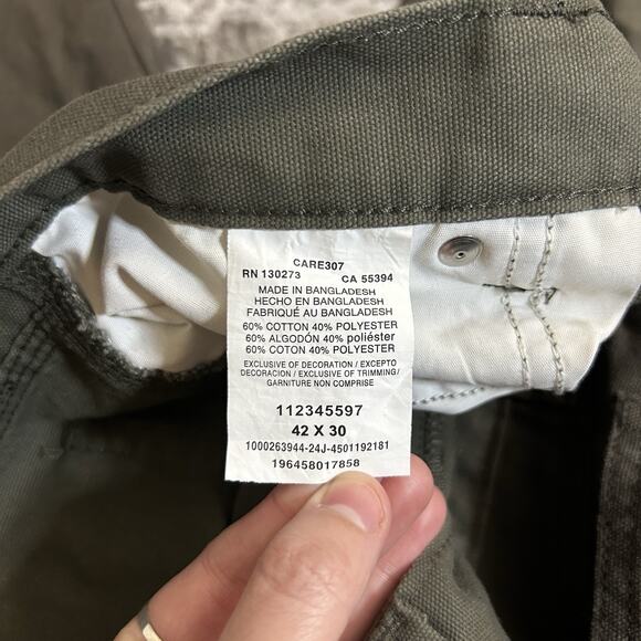 Wrangler Workwear utility pants men's 42 x 30 khaki green heavy duty outdoor NEW - Picture 6 of 13
